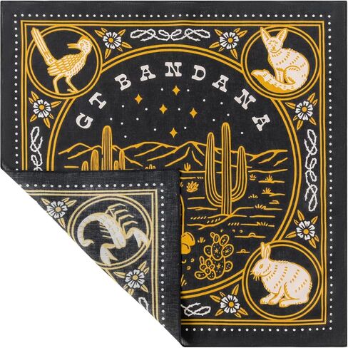22"x22" Cowboy Hunting Cotton Bandana Multi-Purpose Headbands in Kuwait