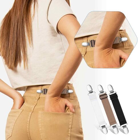 6 PCS Cincher Clipl Clips Clips القابلة للتعديل للملابس ، ومرنة الخصر ، مشابك مشدود على مقاطع اللباس اللباس الخلفية مقاطع قميص Cinch لتشديد ملابسك in Saudi Arabia