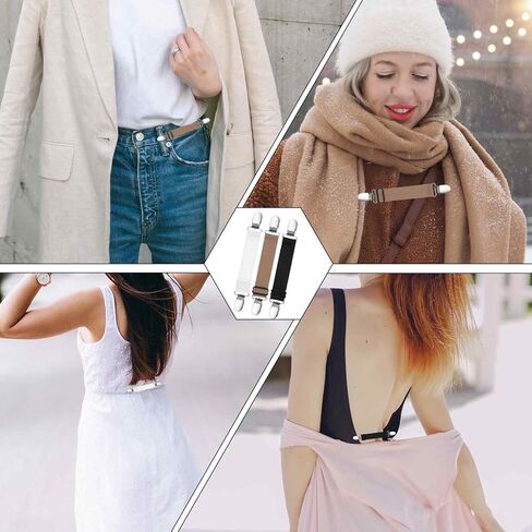 6 PCS Cincher Clipl Clips Clips القابلة للتعديل للملابس ، ومرنة الخصر ، مشابك مشدود على مقاطع اللباس اللباس الخلفية مقاطع قميص Cinch لتشديد ملابسك in Saudi Arabia