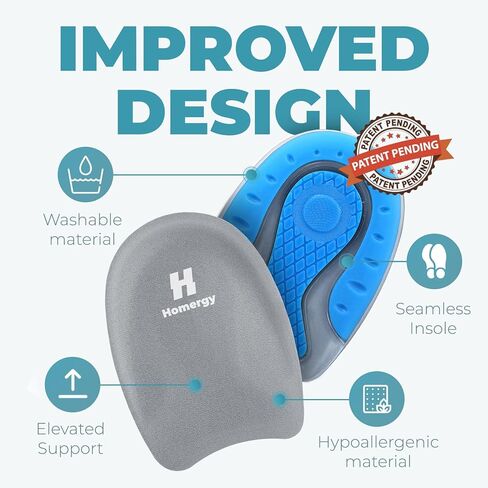 Orthopedic Heel Cups, 2 Pack, for Heel Pain Relief, Plantar Fasciitis, Bone Spurs, Pain Relief Protectors of Sore or Bruised Feet, Foot Relief Support, Comfort Cushion Insoles for Women/Men, FSA HSA in Kuwait