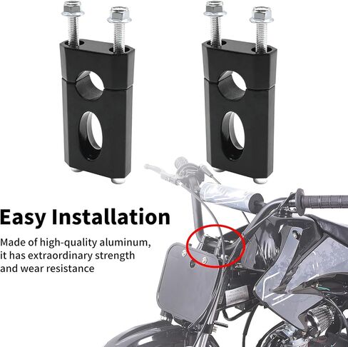 7/8" 22mm Handlebar Mount Clamp Risers, Handlebar Risers, Replacement for Mega Moto 80/105, Replacement for Razor MX650, Replacement for Coleman Bt200x Ct200 Motocycle Dirt Bikes in Saudi Arabia