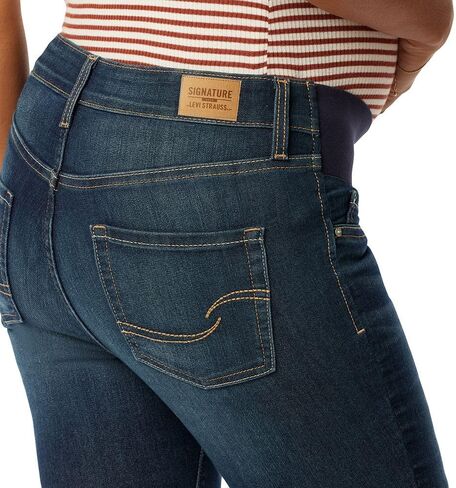 Signature by Levi Strauss & Co. Gold Label Women's Maternity Baby Bump Skinny Jeans, Blue Laguna, X-Large in Saudi Arabia