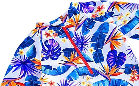 Toddler Girl Swimsuit One Piece Rash Guard Bathing Suit Little Girls Short Sleeve Quick Dry Swimwear 1-7 Years in Saudi Arabia