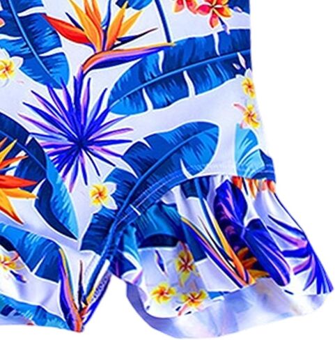 Toddler Girl Swimsuit One Piece Rash Guard Bathing Suit Little Girls Short Sleeve Quick Dry Swimwear 1-7 Years in Saudi Arabia
