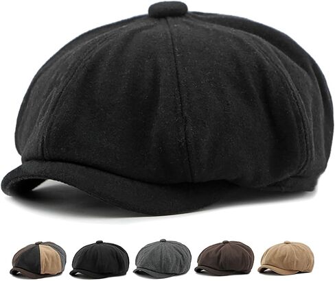رجال 8 لوحة Newsboy Cap Vintage Tweed Cap Capbie Cabbie Flat in Kuwait