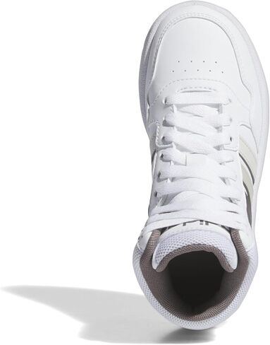 حذاء كرة السلة adidas Hoops 3.0 Mid، أبيض/أحمر حمضي/Sky Rush، مقاس 2.5 US للجنسين للأطفال الصغار in Saudi Arabia