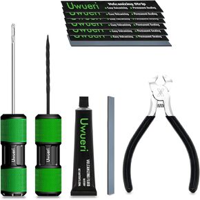 New Method Tire Repair kit, New Designed Tire Plug Kit to Fix Flat Auto Cars, Motorcycle, Offroad, Tractor, Trailer, SUV, Pickup, ATV/UTV and Scooters, Love It Once Learned
