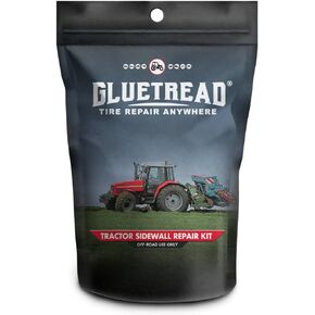 GlueTread Tractor Sidewall Tire Repair Kit | Off-Road Puncture Repair Anywhere No Need to Remove Tire | Enough Material to Patch 5-7 Tires | Puncture Repair Kit for Tractors, Trailers and Mowers