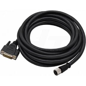 Cognex Data Cable M12 A-Coded 12 Pin Female to DB15 RS-232 Data Man in-Sight 7000 8000 Reader Sensor 10m