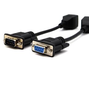 DB9 to RJ45 Extender Cable, Female to Male Cord DB9 9-Pin Serial Port Serial to RJ45 CAT6 Ethernet LAN Cables(2pcs