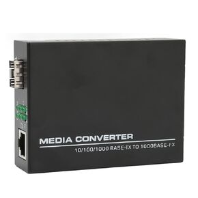 Gigabit Ethernet Media Converter, 10 100 1000Base TX to 1000Base FX Multimode Fiber to Ethernet Media Converter SFP to RJ45 Monitor Network Fiber Transceiver
