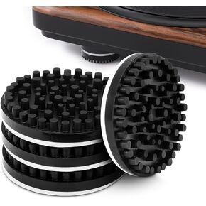 Facmogu 4PCS Rubber Turntable Isolation Feet, Audio Speaker Stand Feet, Turntable Isolation Pads Vibration Absorption for Vinyl Record Player, Isolator Base Pad for Audio Equipment HiFi System