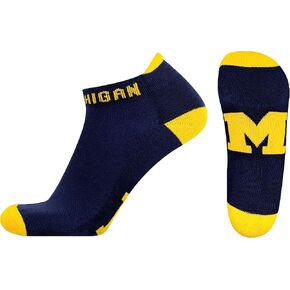 NCAA Michigan Wolverines Footie Socks, One Size, Blue in Saudi Arabia