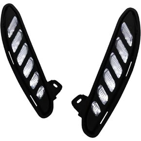 Switchback White/Amber/Blue LED Front Fog Daytime Sequential Running Lamp Bumper Light Flash LED Turn Signal Feature Compatible with Toyota Venza 2021 2022 LE XLE LIMITED accessories