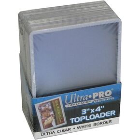 Ultra Pro 3" X 4" White Border Toploader 25ct
