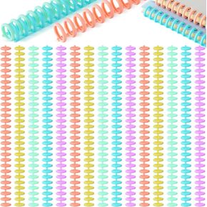 50 Pcs Comb Binding Spines 1/2" Diameter 30 Ring Plastic Binder Combs and Spines Binding Combs Easy Edit Spines for Teacher Student Document Notebook File Making, 85 Sheet Capacity, 5 Colors