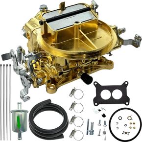 0-4412S Carburetor Replacement for 2300 500 CFM 2 Barrel Manual Choke GMC CJ5 CJ7 F100 Carburetors (Golden)
