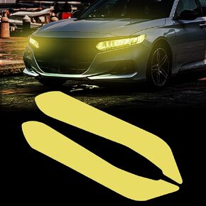 TOMALL 1 Pair Vinyl Smoke Tint Headlight Films Compatible with Honda Accord 2018-2022 Car Headlight Transmission Self Adhesive Stickers Exterior Vinyl Smoke Decoration Trim (Blue)
