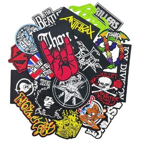 21pcs Mixed Music Band Series Embroidered Iron On Patches