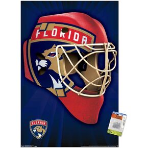 Trends International NHL Florida Panthers Mask 16 Wall Poster, 22.37" x 34.00", Poster & Push Pin Bundle
