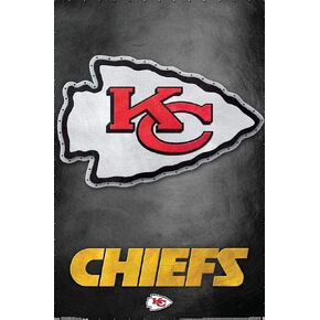 Trends International NFL Kansas City Chiefs - Logo 13 Wall Poster, 22.375" x 34", Black Framed Version
