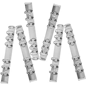 A6 Notebook Mechanism Replacement Kit: 6 Ring Metal Binder Mechanisms 6pcs Binding Spines Combs for Loose Leaf Notebook Planner Binding Accessories