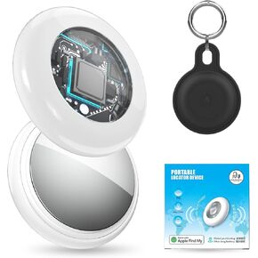 Air Tracker Item Finders, Bluetooth Tracker Locator Tag Works with Apple Find My (iOS Only), Item Tracker for Your Keys, Wallet, Luggage, Backpack, Pet, Replaceable Battery, Comess with Keychain Cover