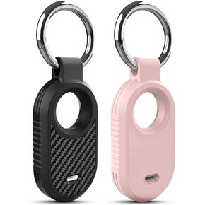 2-Pack SmartTag2 Holder, Advanced Materials Anti-Drop & Anti-Scratch, with Carbon Fiber Pattern Designed for Samsung Galaxy SmartTag 2 Case Keychain Smart Tag 2 Case