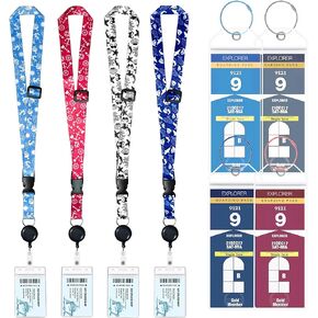 2 Pack Cruise Lanyards Retractable Cruise Lanyard for Cruise Ship Cards with Waterproof ID Holders, Cruise Essentials Luggage Tags and Holders Carnival Cruise Lanyard for All Cruises