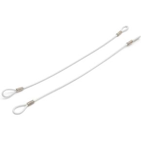 500 Security Lanyard 2 Loop White 8 Inch EAS Loss Prevention Checkpoint Compatible