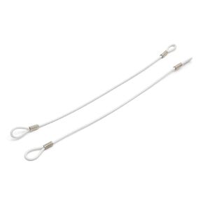 100 Security Lanyard 2 Loop White 4 Inch EAS Loss Prevention
