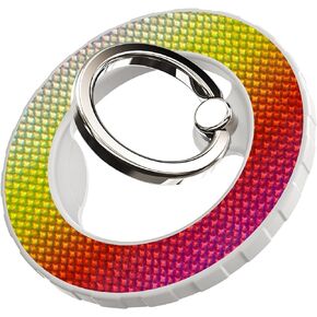 Magnetic Phone Ring Holder Stand, Adjustable Finger Ring Grip Collapsible Kickstand Compatible with for iPhone 15 14 13 12 Mag Safe Case Removable for Wireless Charging, Pink…