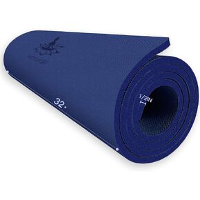 Hatha Yoga Extra Thick TPE Yoga Mat - 72"x 32" Thickness 1/2 Inch -Eco Friendly SGS Certified - With High Density Anti-Tear Exercise Bolster For Home Gym Travel & Floor Outside