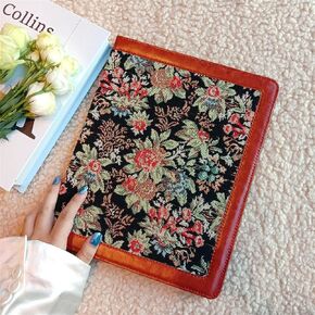 Vintage Fabric iPad Case with Pencil Holder for iPad Air 11 Inch 2024,iPad Air 5th/4th Gen 10.9 Inch Case,iPad Pro 11 Inch 4th/3rd/2nd/1st Gen,Magnetic Charging