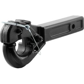 CURT 48005 Pintle Hook Hitch for 2-Inch Receiver, 10,000 lbs, Fits 2-1/2-Inch Lunette Ring