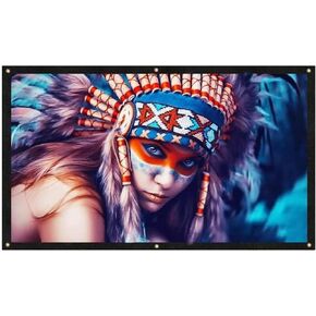 Projector Screen, 100-inch Outdoor Projector Screen GooDee Portable Projector and Screen Indoor 4K HD 16:9 Video Widescreen Movies Screen for Home Theater with Stand
