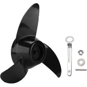 Marine Plastic Outboard Propeller 3 Blades Electric Outboard Propeller for 50lb 60lb 68lb 88lb 12V 24V Trolling Motors Moto Boat