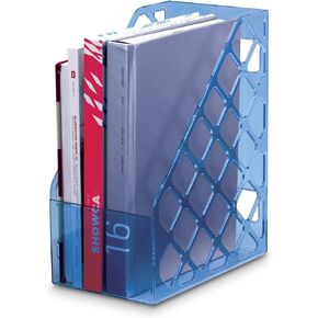 Officemate Glacier Large Magazine File, Transparent Blue (23219)