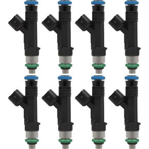 Fuel Injector 280158001 8PCS 4HOLES for Expedition 03-04 for E-450 Super Duty 03-04 06-09 for E-350 Super Duty 04-09 for E-350 Club Wagon 04-05 for E-250 04 07-09 for E-150 Club Wagon 04-05
