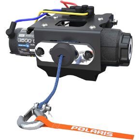 Polaris Pro HD 3500 LB Winch for Sportsman 850, 550, 1000, Wireless Winch Controller, Faster Re-Spooling, 50 FT Synthetic Rope, Auto Stop Technology, for ATV Plowing, Chores, Trail Riding - 2882241