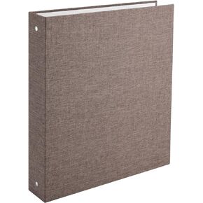 A4 Kraft Binder 3-Holds Round Ring Binder 2 Pack, Durable Binding Hard Cover Protector for Journal,Notebook,Inserted Sheets and Refill Paper,Fit for A4 3-Hole Paper,holds 200 Sheets Capacity (A4 Size)