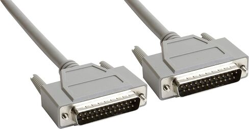 Amphenol CS-DSDMDB25MM-005 25-Pin DB25 Deluxe D-Sub Cable, Shielded, Male/Male, 5', Gray in Saudi Arabia