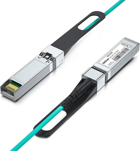 كابل 10G SFP+ AOC - 10GbE SFP+ إلى SFP+ كابل ألياف بصرية نشط، مجموعات ألياف OM3 MMF مباشرة مع موصلات SFP+ لـ Ubiquiti UniFi UACC-AOC-SFP10-20M، 20 متر in Saudi Arabia