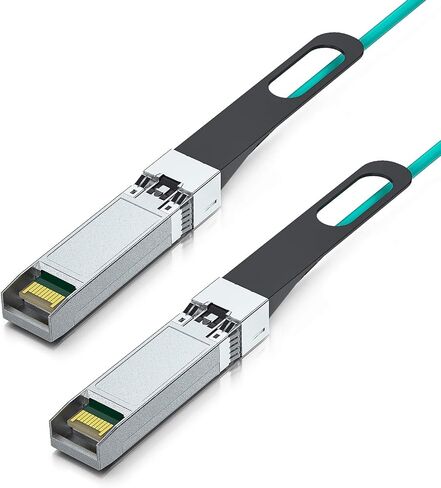 كابل 10G SFP+ AOC - 10GbE SFP+ إلى SFP+ كابل ألياف بصرية نشط، مجموعات ألياف OM3 MMF مباشرة مع موصلات SFP+ لـ Ubiquiti UniFi UACC-AOC-SFP10-20M، 20 متر in Saudi Arabia