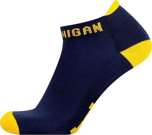 جوارب NCAA Michigan Wolverines Footie، مقاس واحد، أزرق in Saudi Arabia
