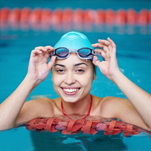 2 حزمة للجنسين قبعات السباحة للماء سيليكون قبعات السباحة دائم مرونة عدم الانزلاق الاستحمام قبعات حمام السباحة مع سدادات الأذن ومشابك الأنف للنساء الرجال البالغين الفتيان الفتيات in Kuwait