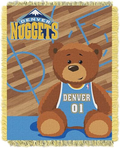 Northwest NBA Denver Nuggets Half Court Woven Jacquard Baby Throw, 36" x 46" in Saudi Arabia
