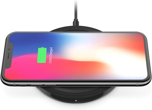 حامل شحن لاسلكي Belkin Boost Up بقدرة 10 وات - شاحن لاسلكي Qi لأجهزة iPhone XS وXS Max وXR / Samsung Galaxy S9 وS9+ وNote9 / LG وSony والمزيد (أبيض) in Saudi Arabia