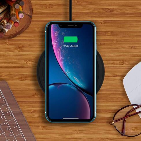 حامل شحن لاسلكي Belkin Boost Up بقدرة 10 وات - شاحن لاسلكي Qi لأجهزة iPhone XS وXS Max وXR / Samsung Galaxy S9 وS9+ وNote9 / LG وSony والمزيد (أبيض) in Saudi Arabia