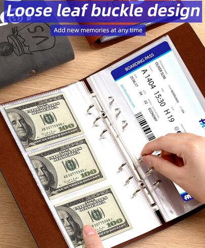 Leather 52 Week Challenge Binder Money Saving A5 - Reusable Challenge Book Budget Binder with Cash Stuffing Envelopes - Frosted Cover Organizer for Cash Savings Notebook Planner - Dark Blue in Kuwait